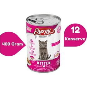 Resim Energy Tavuklu Konserve Yavru Kedi Maması 12 x 400 G 
