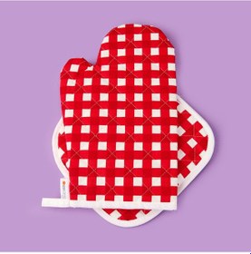Resim Soft Nemo Fırın Eldiveni Ve Tutaç - Ekru / Kırmızı - 17x28 Cm + 20x20 Cm Çok Renkli 