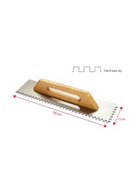 Resim Dekor 464 Ahşap Saplı Kare Dişli Seramik Malası 50 Cm Diş:10x10 