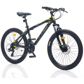 Resim Corelli FELİX 2.2 ERKEK DAĞ BİSİKLETİ 355H MD 24 JANT 24 VİTES SİYAH SARI GRİ 