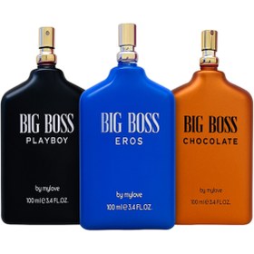 Resim BIG BOSS Kalıcı Erkek Parfüm Eros, Playboy, Chocolate 3'lü Karışık Set 