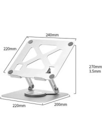 Resim Nacario Taşınabilir Katlanabilir Folding Alüminyum Notebook Stand Alüminyum Ayarlanabilir Açı ve Katlanabilir Portatif Rahat Kullanım 11 Inç 17 Inç Dizüstü Bilgisayar ve Laptop Stant | X2 