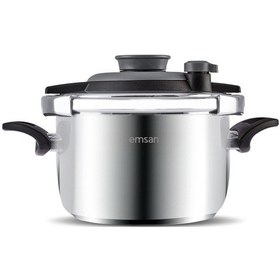 Resim Emsan Vera Düdüklü Tencere 4 L Siyah Gümüş - Siyah 