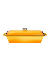 Resim Lava Döküm Ekmek Tenceresi / Terrine Serisi. Ölçü 11x29cm. - Kırmızı 