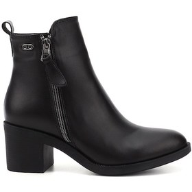 Resim Gönderi R Siyah Çift Fermuarlı Kalın Topuklu Bot Siyah 