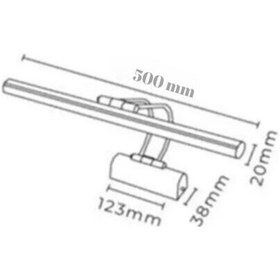 Resim Siyah 50cm Pilli Flüt Aplik Siyah 