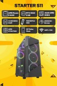 Resim Game Garaj Starter S11 R5-5600 16 GB 500 GB SSD RTX5060 Free Dos Masaüstü Oyuncu Bilgisayarı 