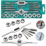 Resim 20 Parça Klavuz Pafta Seti Metrik Set M3-M12 Arası 20LI Takım 