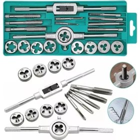 Resim 20 Parça Klavuz Pafta Seti Metrik Set M3-M12 Arası 20LI Takım 