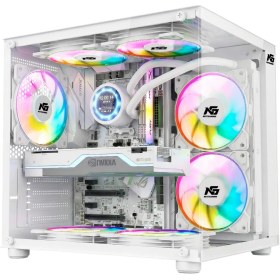 Resim Next Gaming Orion Cube 3x Tuştan Değişen Rgb Fanlı M-Atx Boş Bilgisayar Kasası Beyaz 