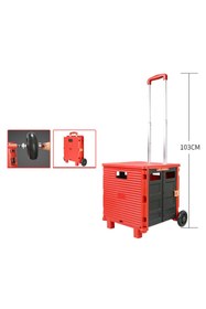 Resim BALATLI Balatlı Katlanabilir Portatif Merdiven Çıkabilen Market ve Pazar Taşıma Arabası By06-B 