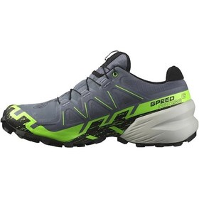 Resim Salomon Speedcross 6 Gtx Erkek Outdoor Ayakkabı Flint Stone/green Gecko/black 001 