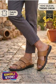 Resim Registan Shoes HAKİKİ KALİTELİ DERİ- TOMMY VERCCETTI TERLİK - SANDALET - PARMAK ARASI- MASAJ TABAN 