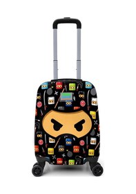 Resim Elatae Policarbon Kırılmaz Çocuk Valizi Siyah Ninja Desenli 