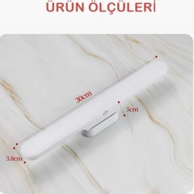 Resim Mediterian Aydınlatmalı dekoratif üçlü yatak başı, plastik materyal, beyaz renk, çok amaçlı kullanım 