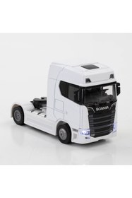 Resim Metaş Oyuncak Vitrinim 1:50 Ölçek Sesli ve Işıklı Tır Kafası Beyaz Renk 