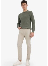 Resim Defacto Slim Fit Dar Kesim Dar Paça Pantolon B2089ax25aubg766 Bej 