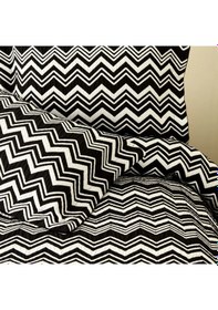 Resim Wave Yatak Örtüsü Çift Kişilik Black Siyah 