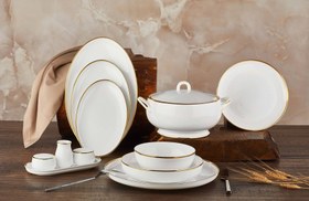 Resim Aryıldız Royal Queen Bone Porselen Topkapı 60 Parça Yemek Takımı 