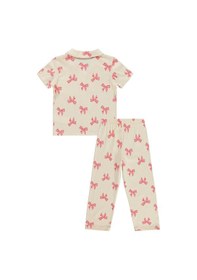 Resim Civil Girls Fiyonk Desenli 6-9 Yaş Pijama Takımı - Fil Dişi 