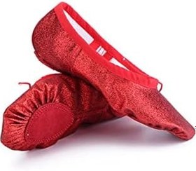 Resim Holibanna 2 Çift Bale Terliği Katlanabilir Tek Bale Ayakkabısı Balo Salonu Dans Ayakkabıları Kadın Terlikleri Kırmızı Yürümeye Başlayan Çocuk Pençesi Ayakkabı 