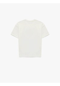 Resim Koton Nakışlı Pamuklu Ekru Kız Çocuk T-shirt 6skg10022ak Ekru 