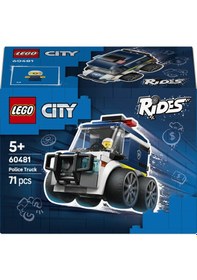 Resim LEGO® City Araçlar – Polis Kamyonu 60481 - 5 Yaş Üzeri Çocuklar için Polis Memuru Minifigürü İçeren Oyuncak Yapım Seti (71 Parça) 