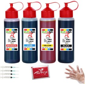 Resim Eurink Epson EcoTank L6160 Yazıcı Uyumlu Mürekkep Seti 4 X 500 ml (101) 