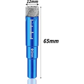 Resim Tabaş Orjinal 12MM Vakumlu Elmas Granit Kuru Kesim Panç Cam, Karo, Seramik,porselen, Açılı Taşlamaya Uygun 1 Adet 