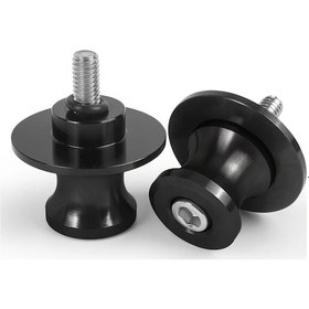 Resim Dashanshop 2 Adet Siyah 6mm Alaşımlı Motosiklet Salıncak Pimi Kaydırıcı Dayanağı Vida 