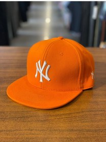 Resim Ny Yankees Turuncu Hiphop Snapback Rapper Basket Cap Şapka Turuncu 