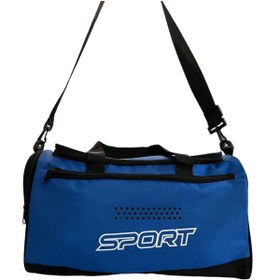 Resim Sport Unisex Mavi Ayakkabı Bölmeli Spor Seyahat Ve Fitness Çantası 