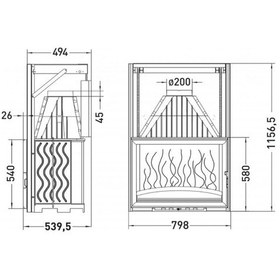 Resim Invicta 800 Grande Vision Asansörlü Şömine Haznesi 6886-44 