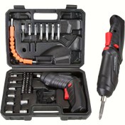 Resim 45 adet Mini Kablosuz Elektrikli Tornavida Seti, Deforme Edilebilir Tornavida Uçları, Küçük USB Şarjlı Tornavida Kiti 