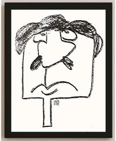Resim Nezih Danyal Tipler Kişiye Özel Sertifikalı Sınırlı Fine Art Karikatür Baskı NTP00010 