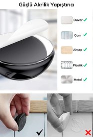 Resim Buffer 2 Adet Çok Amaçlı Kablo Tutucu Akrilik Güçlü Yapışkanlı Düzenleyici 16 Parça Set Kolay Kullanımlı 