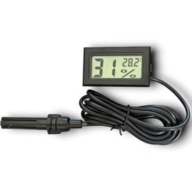 Resim Genel Markalar Nem Ölçerli Iç Veya Dış Sıcaklık Ölçer Ev Ve Bebek Odası Siyah Higrometre Termometre 