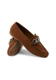 Resim Deery Hakiki Süet Taba Rengi Tokalı Kadın Babet - 01915ztbac01 Taba 