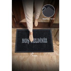 Resim Karmat Nem Alıcı, Toz Alıcı Paspas, Baskılı Hoş Geldiniz Yazılı Paspas, Kaymaz Taban Iç ve Dış Mekan Paspas 