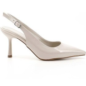 Resim Gönderi R Ten Rugan Sivri Burun Kadeh Ökçe Arkası Açık Ayakkabı Ten Rugan 