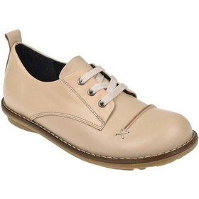 Resim Pullman Hakiki Deri Günlük Kadın Ayakkabı Plm-34217 Bej-bej Bej 