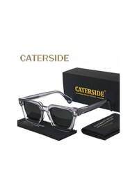 Resim Willowhaven Caterside Klasik Kare Tac Lens Asetat Metal Çerçeve C02 Gri Siyah Gözlük 12+ 