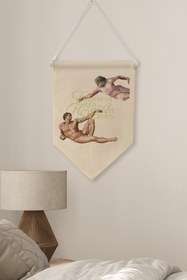 Resim Oturma Odası Pinterest Duvar Dekoru, Sanat Serisi, Kanvas Flama Askılı Duvar Örtüsü NO:443 - Renkli - 11 / 30 x 40 