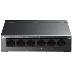 Resim Tp-lınk Ls106p, Green Tech, 6 Port, Meggabit, 4 Port Poe+ 65w, Metal Kasa, Yönetilemez, Masaüstü Switch 