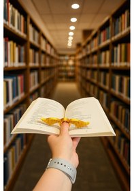 Resim Kitap Ayracı - Sayfa Tutucu - Tek El Kitap Okuma Aparatı Altın Snitch 