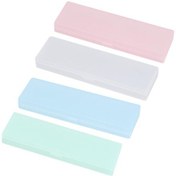 Resim Ganzhoushop Plastik Kalem Kutusu Kırtasiye Kutusu Kalem Saklama Öğrenciler Küçük Boy Beyaz Yeşil Dikdörtgen 4 Adet Çeşitli Renk 