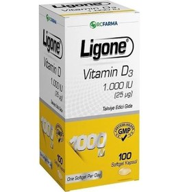 Resim Ligone Vitamin D3 1000IU Softgel 100 Kapsül 