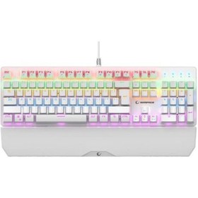 Resim Rampage Kb-r86 Umbra Beyaz Usb Rainbow Aydınlatmalı Blue English Mekanik Gaming Oyuncu Klavye 