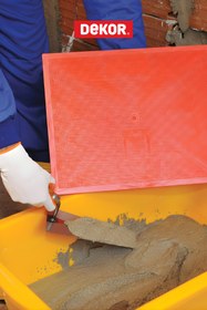 Resim Dekor 076 Profesyonel Sıvacı Küreği Plastik 36x44 Cm | Kauçuk Ergonomik Saplı, Sıva Küreği Tırtıklı 