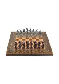 Resim Gifthome Metal Satranç Takımı-seti battal ispanyol antik Ve Sedef 